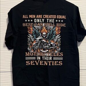 Black Graphic Motorcycle T-Shirt